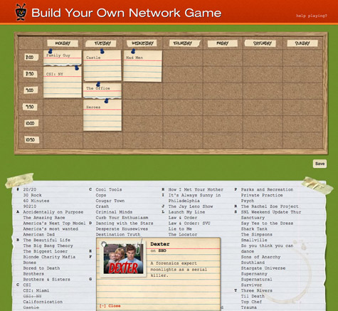 TiVo's Build Your Own Network Game