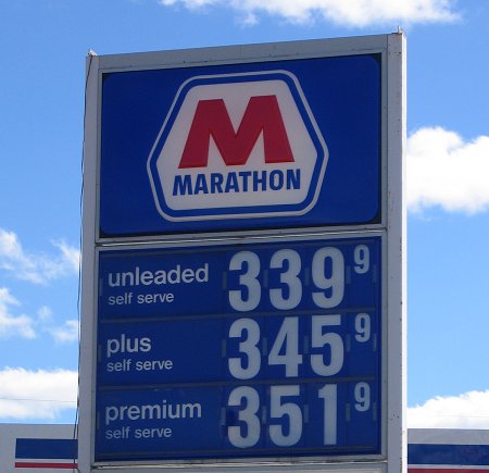 $3.39 for one gallon of 87 octane unleaded gasoline
